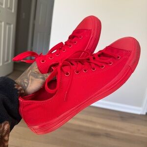 Converse Mens All Star Monochrome Red Sneaker